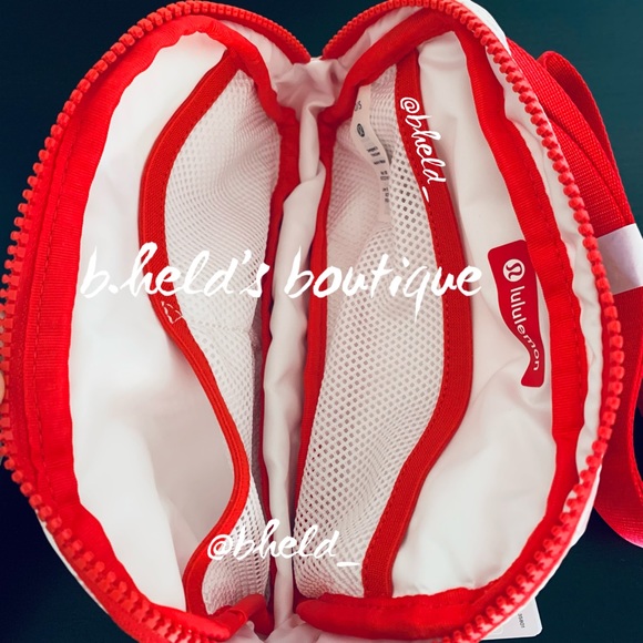 lululemon Everywhere Belt Bag *Manifesto Print in White/lulu Red Brand New NWT - Picture 10 of 15
